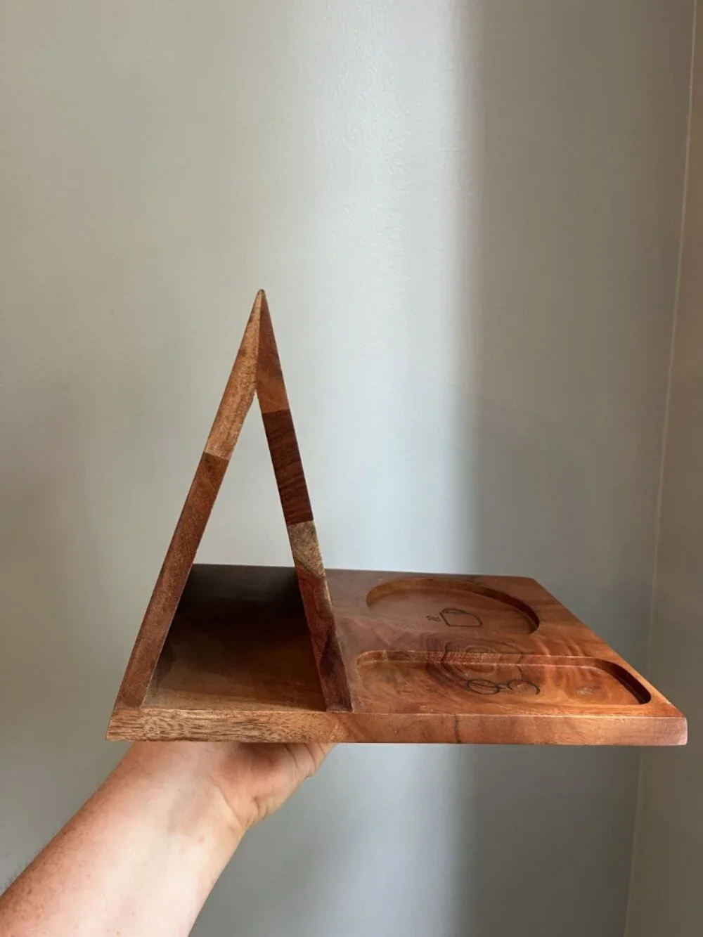 Acacia Wood Book Nook Reading Valet With Engraved 